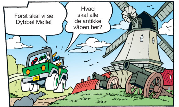 Anders And & Co. lærer ’mojn’ og tager til  Dybbøl Mølle!