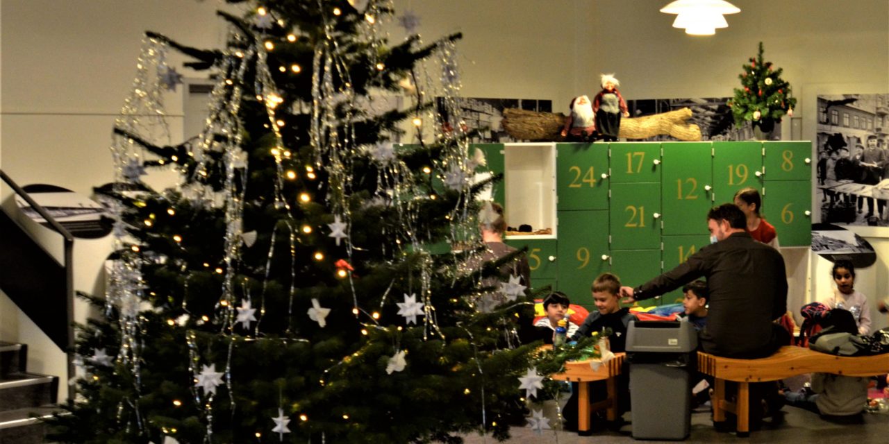 1.C fra Præstegårdsskolen åbnede Esbjergs største julekalender!