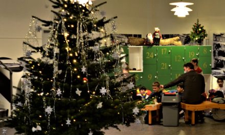 1.C fra Præstegårdsskolen åbnede Esbjergs største julekalender!
